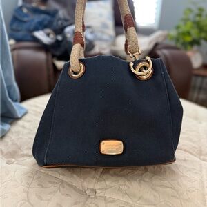 Michael Kors Navy and Tan Shoulder Bag